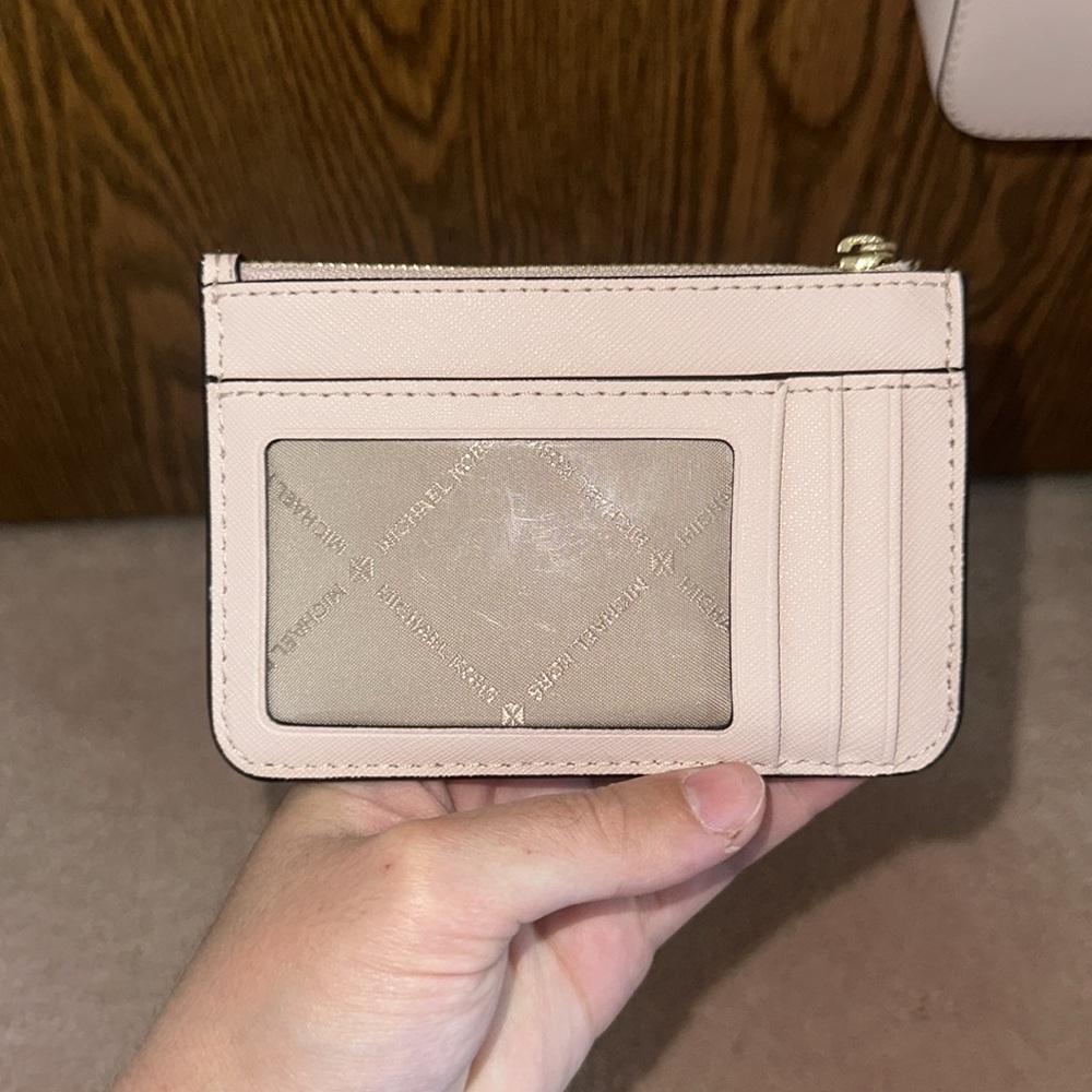 Michael Kors Set Blush Pink Crossbody Bag Wallet Keyholder Keychain - Picture 11 of 14